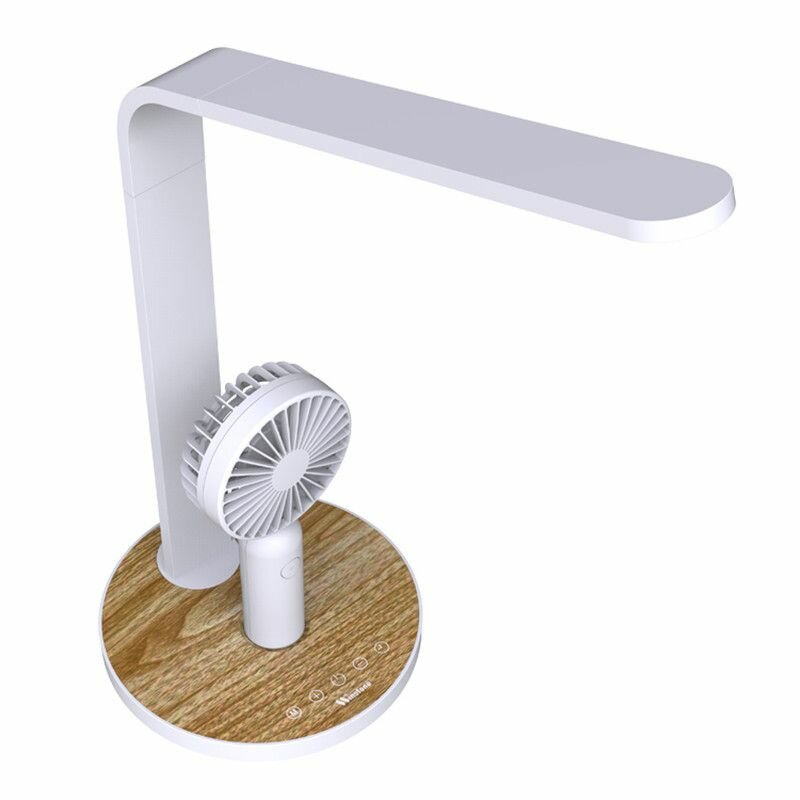 Led Desk Lamp With Cooling Fan  WOOD Multifunction LED Desk