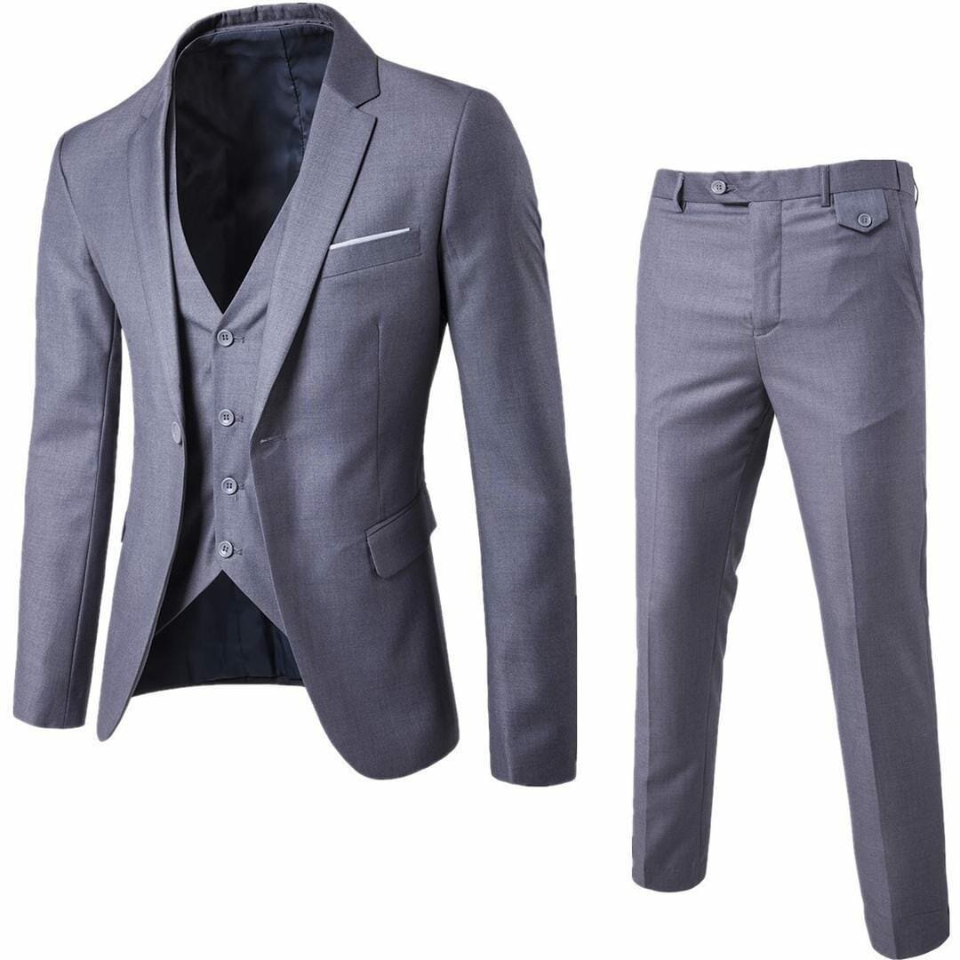 Elegant men's suit, solid color