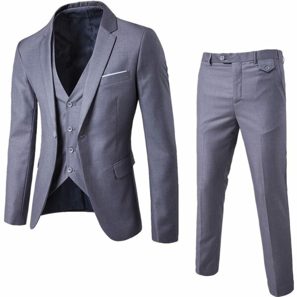 Elegant men's suit, solid color