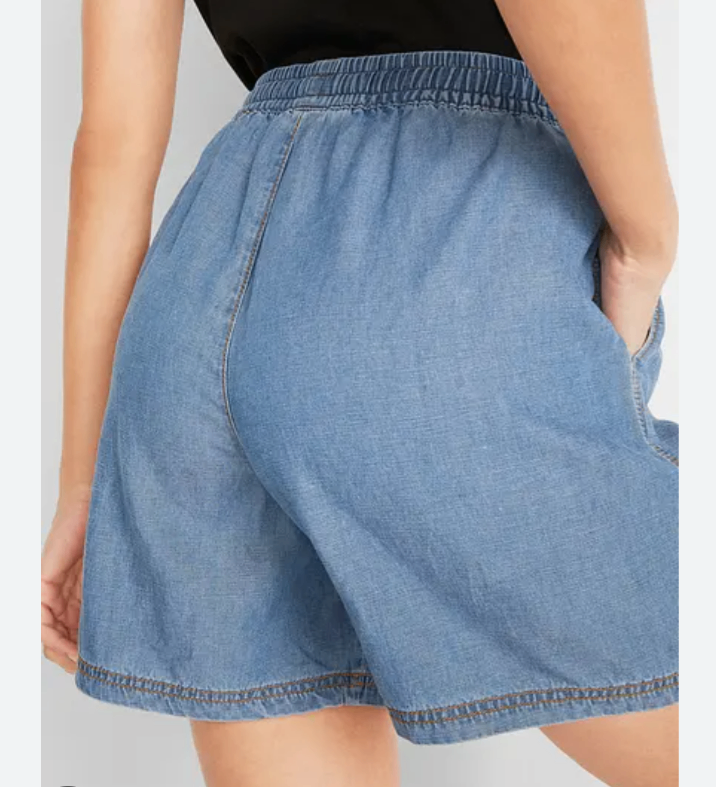 Shorts en jean taille haute