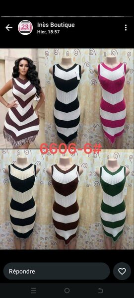 Robe moulante rayée élégante