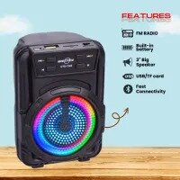 Rechargeable Wireless Rgb Bluetooth Speaker - Mini Portable Bluetooth Speaker with High Quality Sound, High Bass & Woofer for Mobile, PC Computer & Laptop - support Memory Card, USB, FM Radio