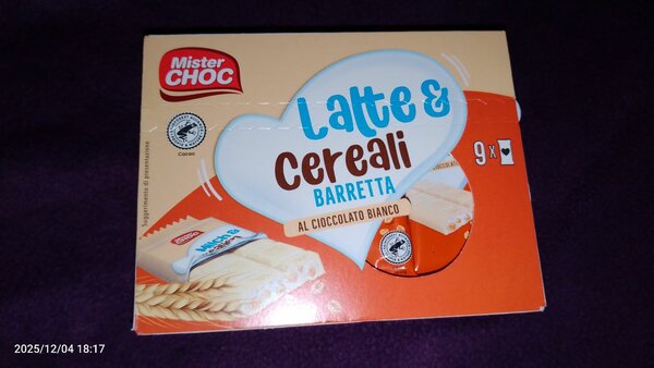 Barres Chocolat Blanc & Céréales