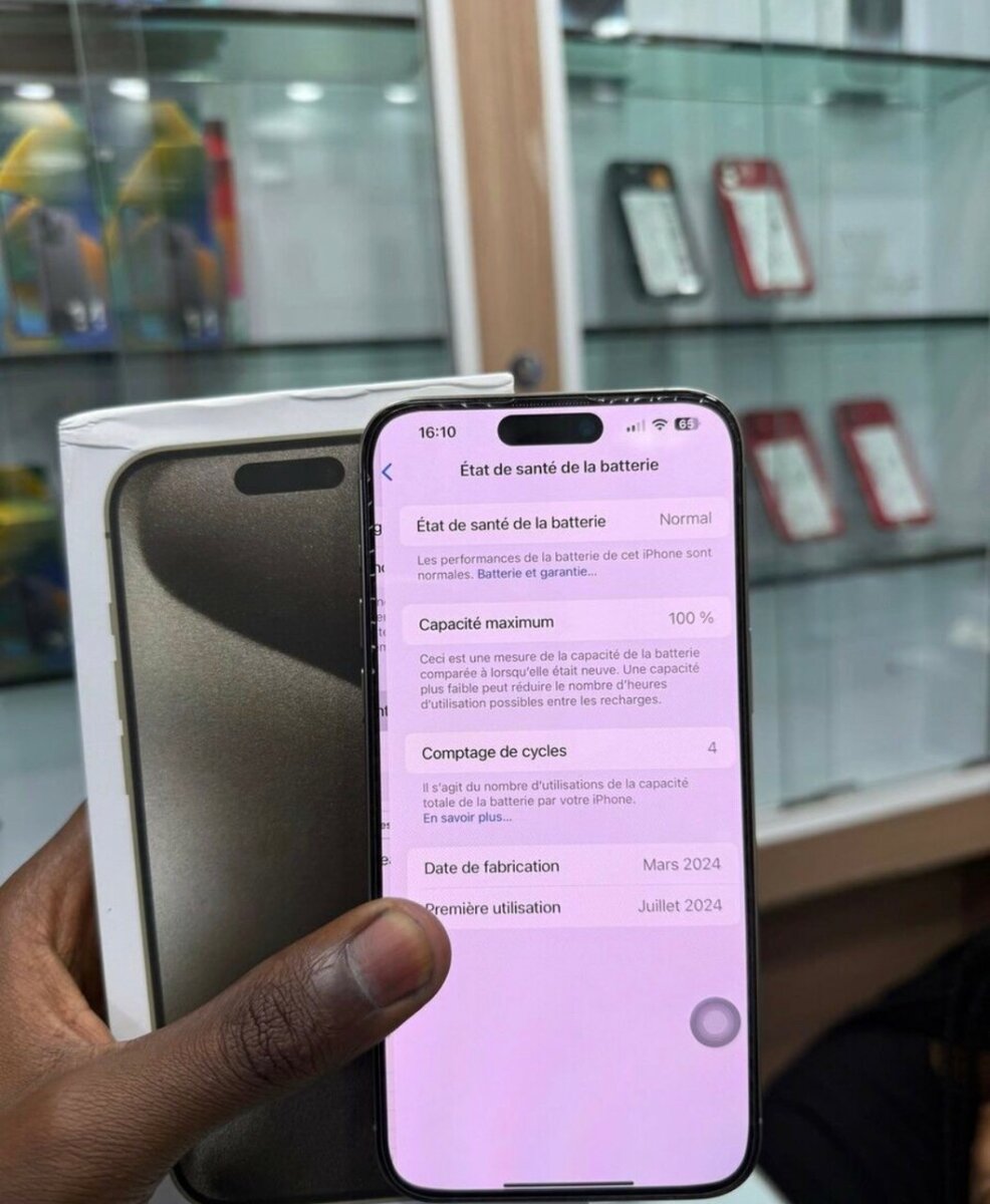 iPhone 15 Pro Max 256Go Argent