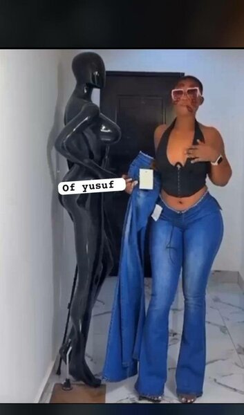 Jean taille haute évasé