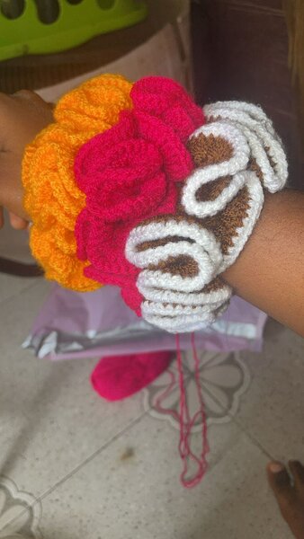 Chouchous colorés en crochet