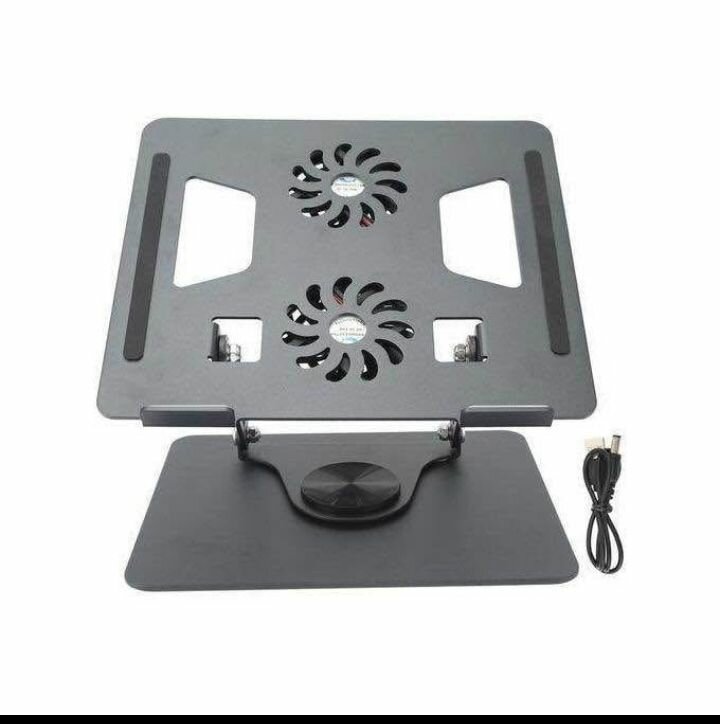 Support réglable pour ordinateur portable avec ventilateur
