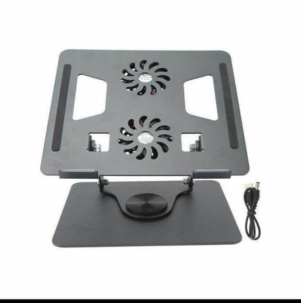 Support réglable pour ordinateur portable avec ventilateur