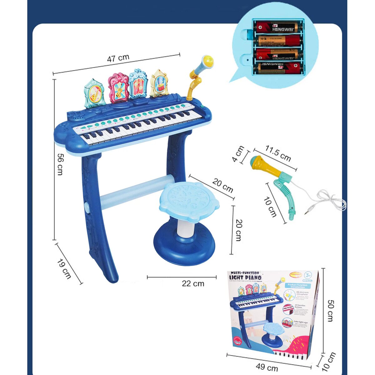 Piano jouet avec micro