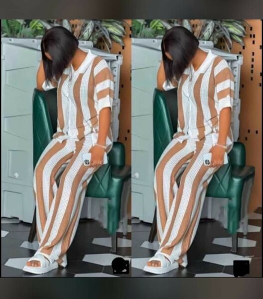 Ensemble Décontracté à Rayures