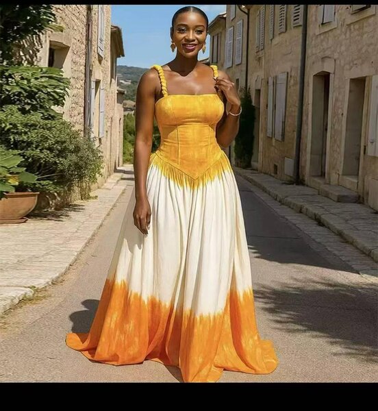 Robe longue estivale dégradée