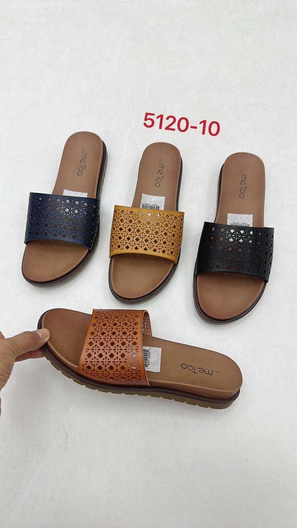 Sandales en cuir perforé