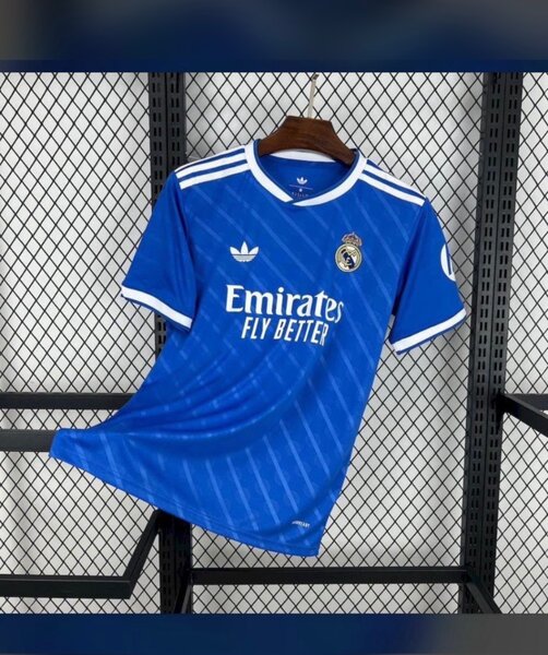 Maillot de football bleu Adidas