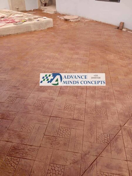 Square Wood Design ( floor stamping)