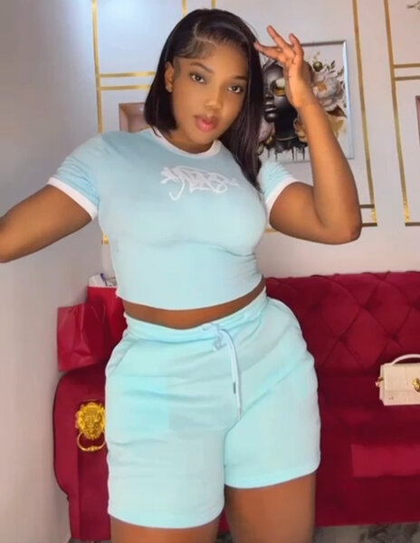 Ensemble T-shirt et Short Décontracté Femme