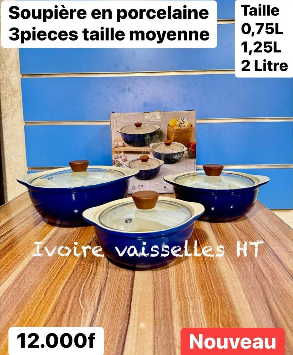Ensemble Soupieres en Porcelaine