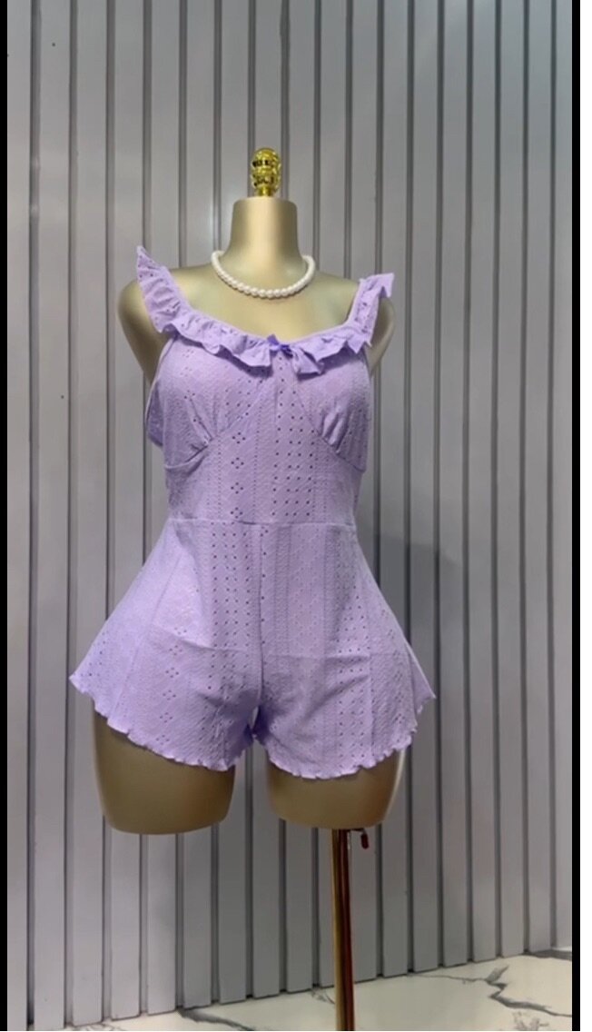 Combishort d'été en dentelle