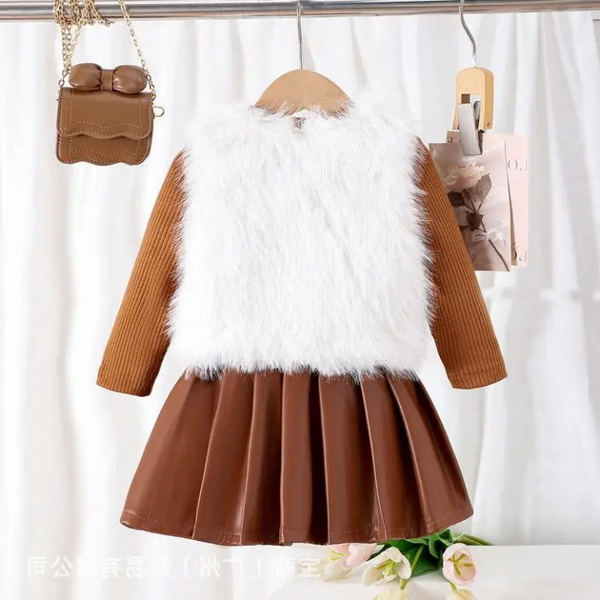 Robe enfant chic avec gilet