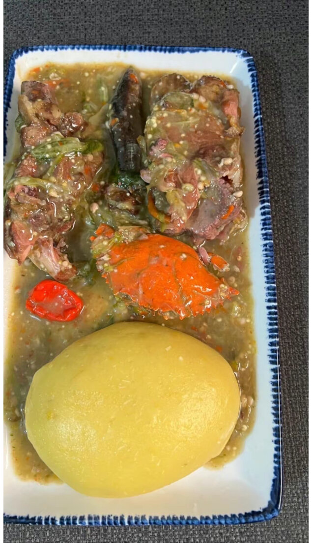 Foutou sauce arachide