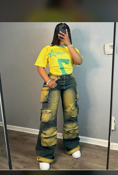 Jean Cargo Moderne Femme