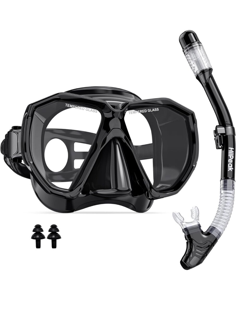 Snorkel Set Adults,Snorkel Mask Anti-Fog Panoramic