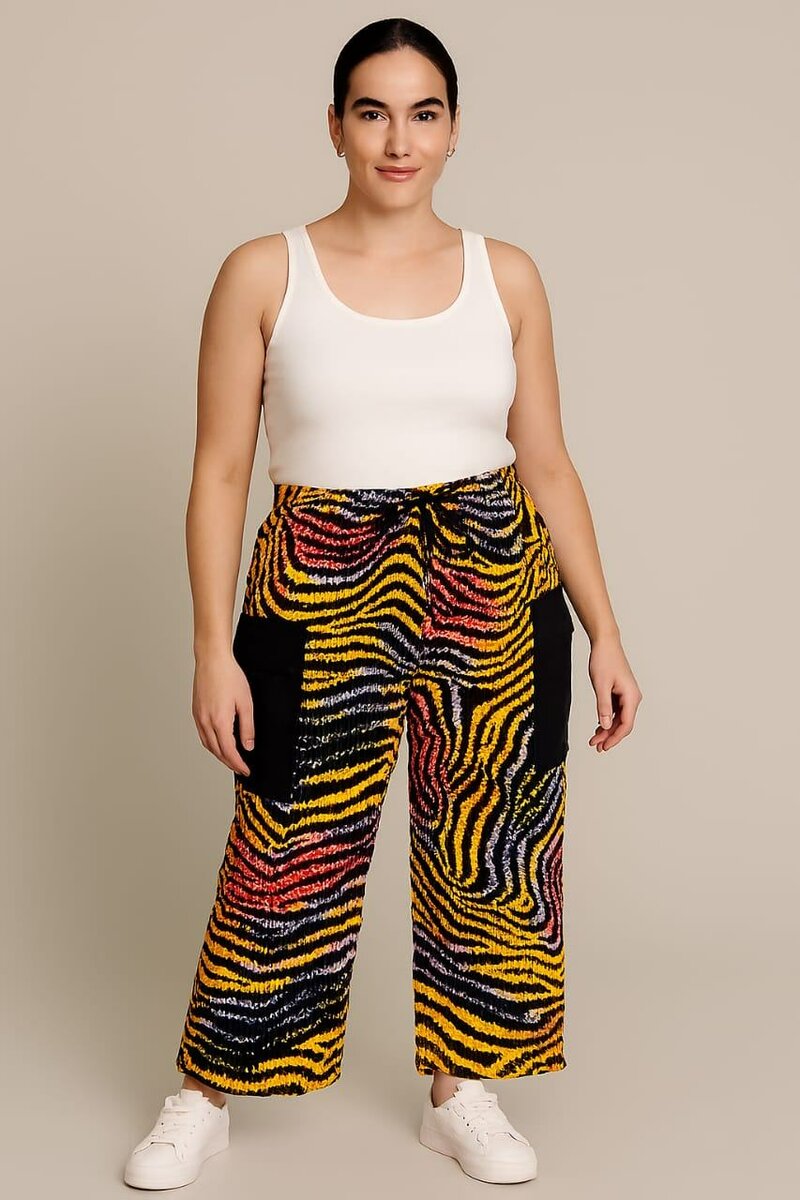 Pantalons larges imprimés femme