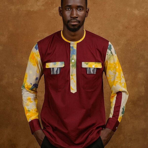 Chemise Homme Motif Patchwork