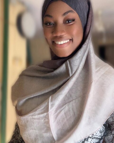 Voile, foulard, hijab Asma satin deux tons