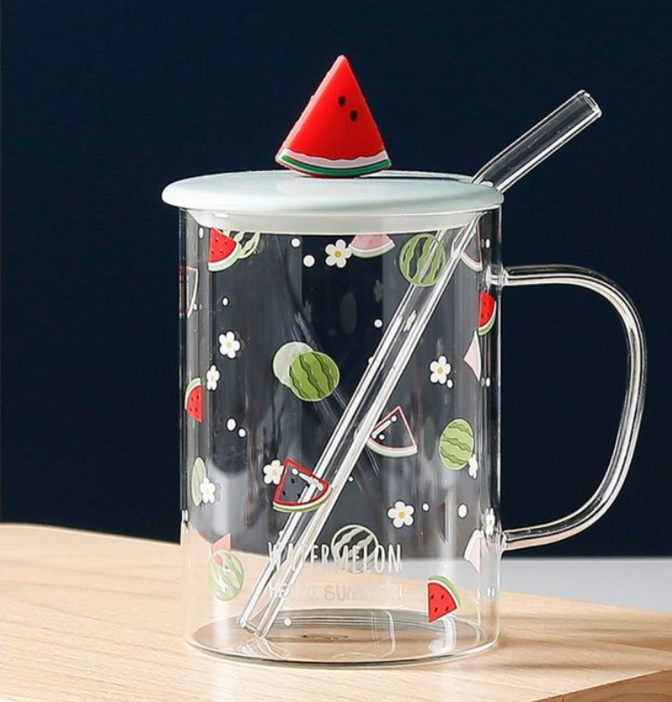 Korean style glass sippy cups
