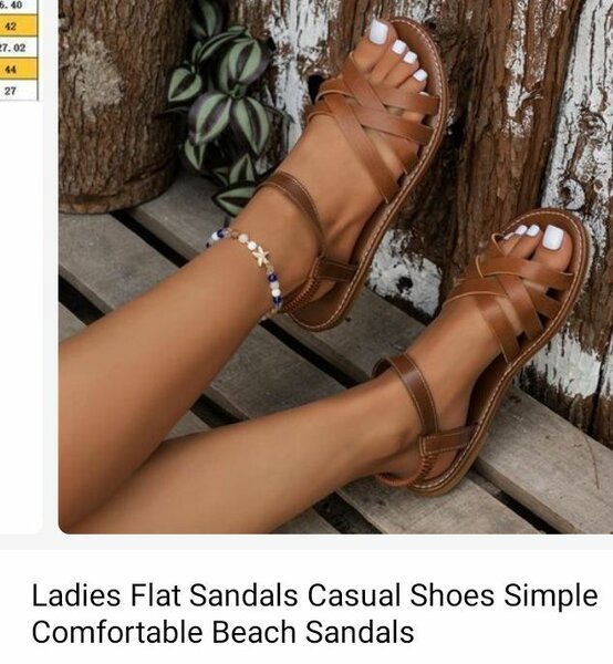 Ladies flat sandals