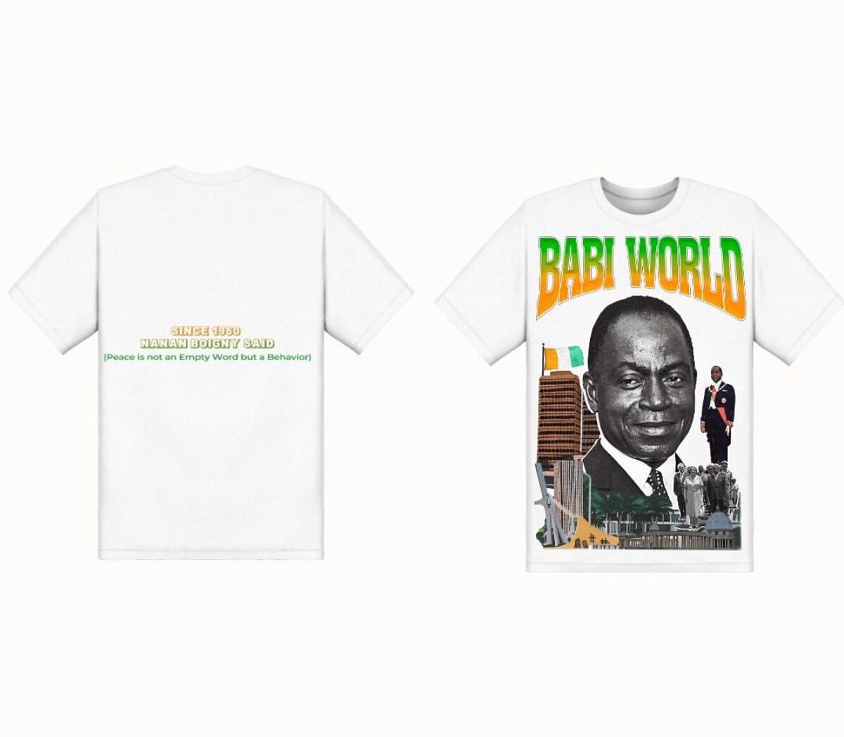 T-shirt "BABI WORLD" rétro