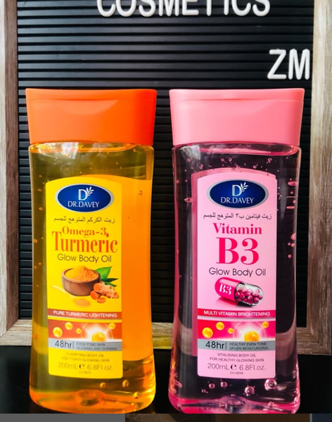  Omega-3 Turmeric Glow Body Oil and Vitamin B3 Glow Body Oil