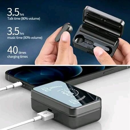 Écouteurs Bluetooth sans fil avec affichage LED