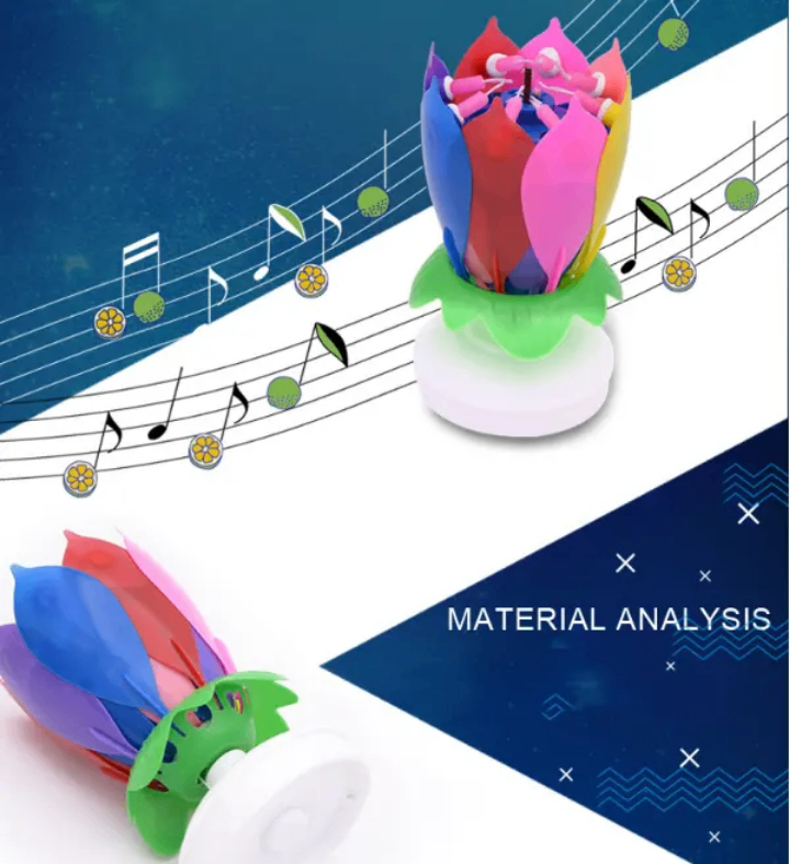 Bougie En fleur musicale