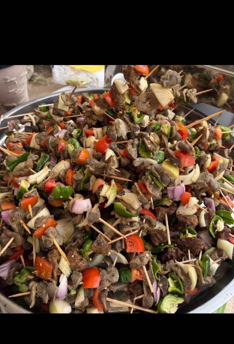 Brochettes de Viande,gésier