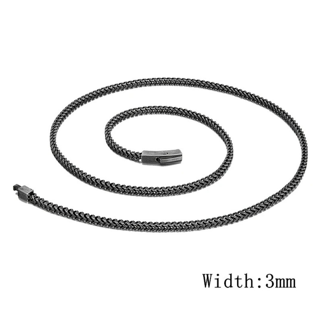 Oxidized Stainless Steel Cuban Link Chain