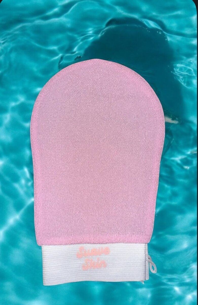 Gant exfoliant doux rose