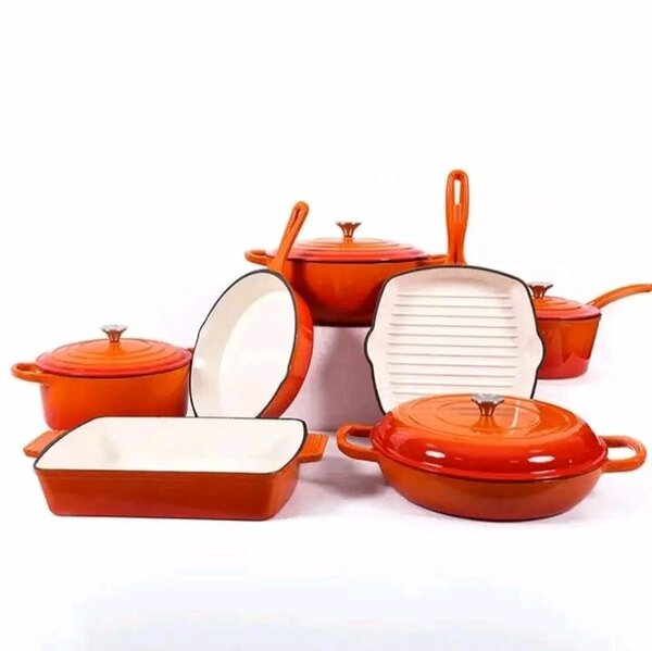 Ensemble de Casseroles en Fonte Émaillée