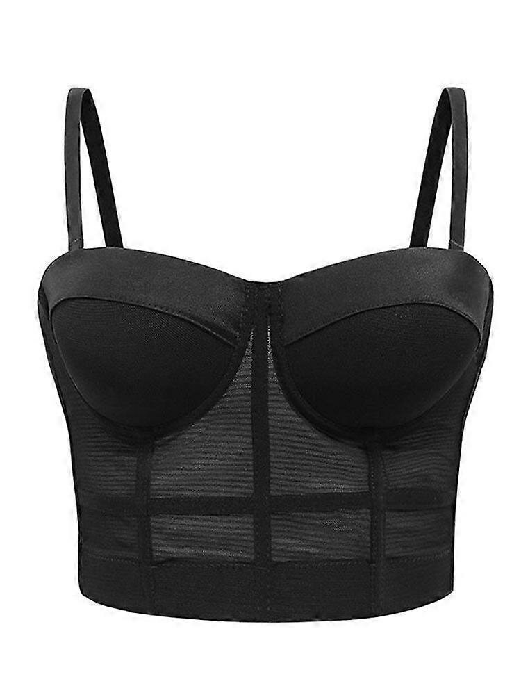 Top Bustier Femme Noir Sexy