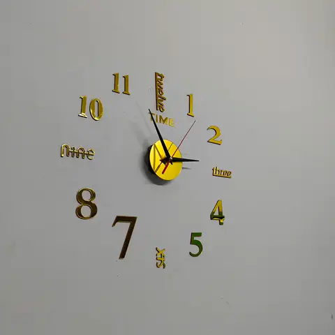 3d clock sticker