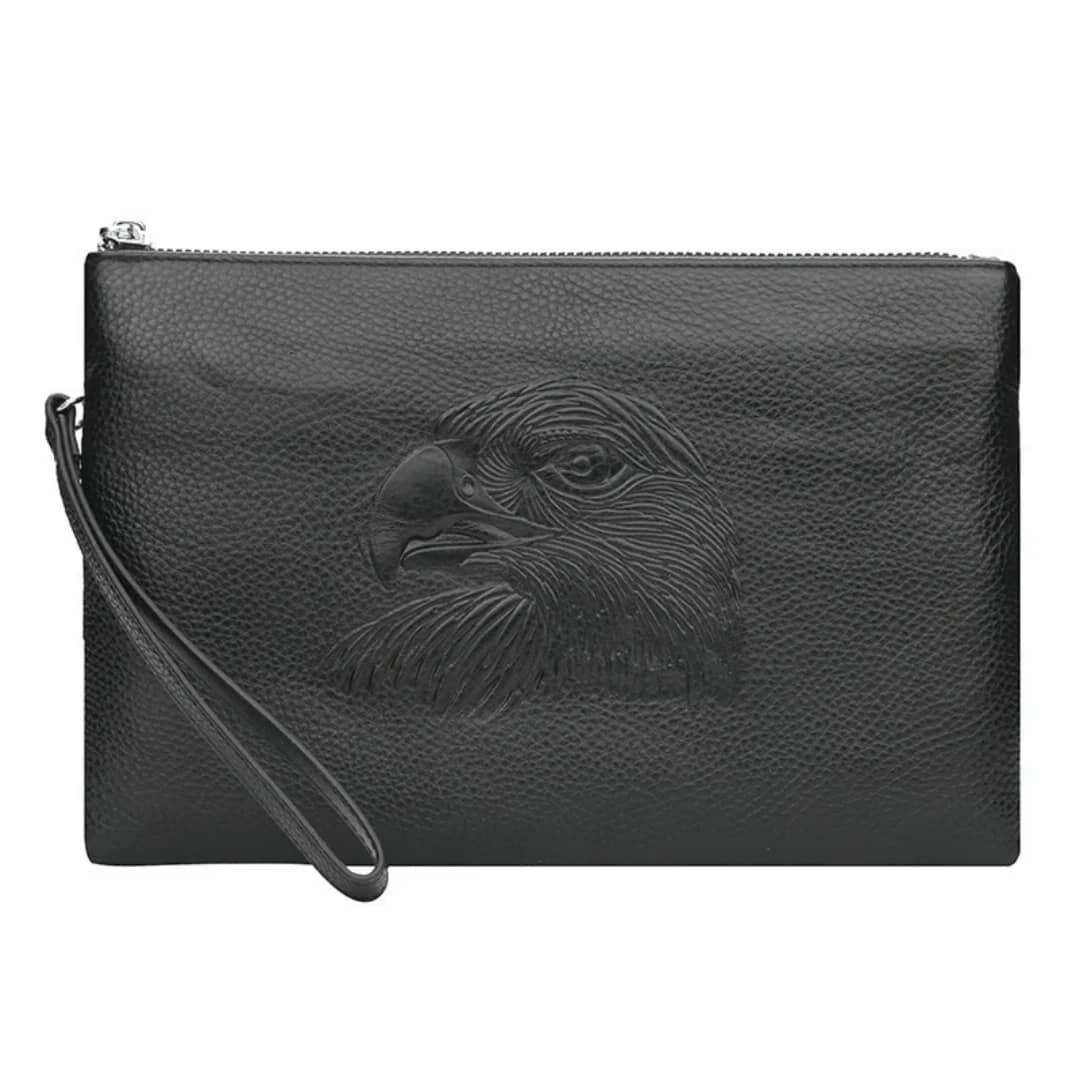 Pochette en cuir homme