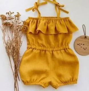 Cotton Summer Baby Romper Natural Children's Wear ( Fabric Cotton ) ( Size 03-To 6Yrs)