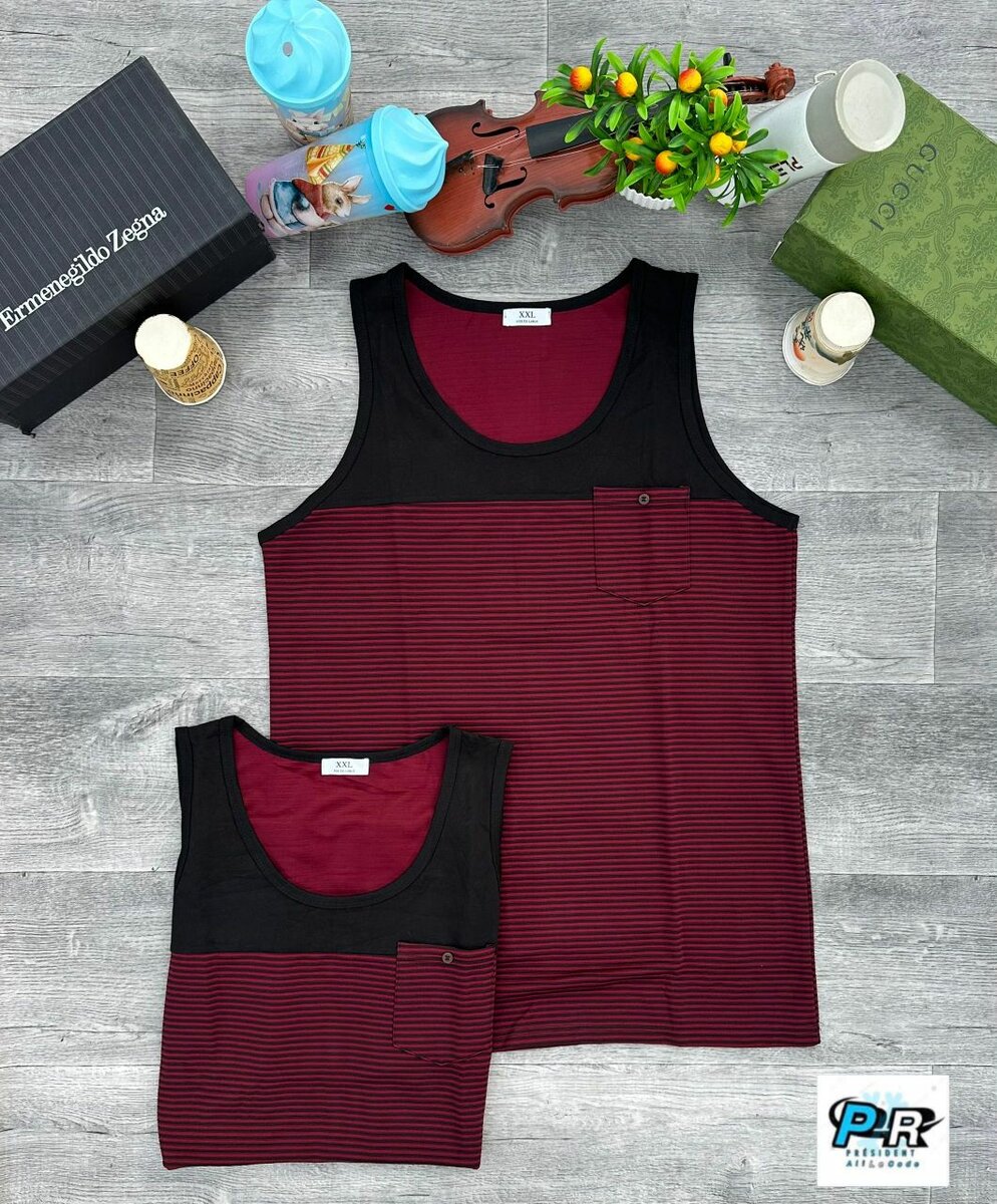 Débardeurs rayés pour hommes