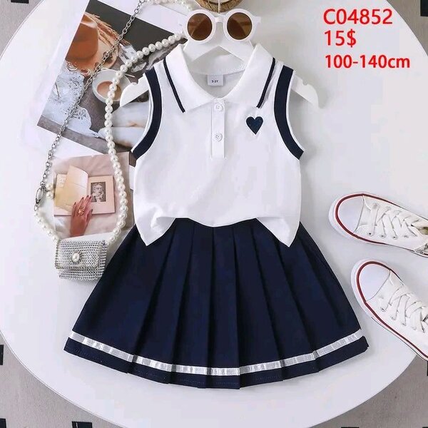 Ensemble fille chic marine