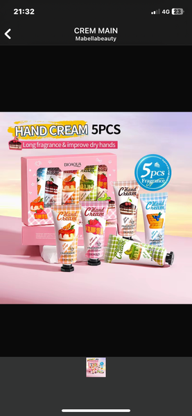 Crème Mains Parfumée 5pcs