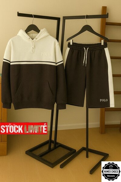 Ensemble Hoodie et Shorts Polo