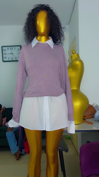 Chemise ample en coton classique