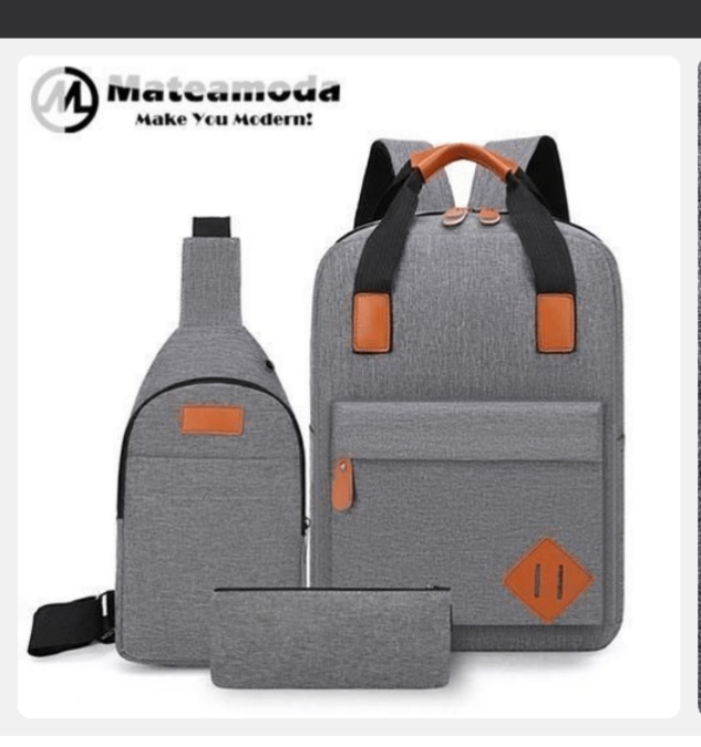 Sac à dos avec port USB et pochette