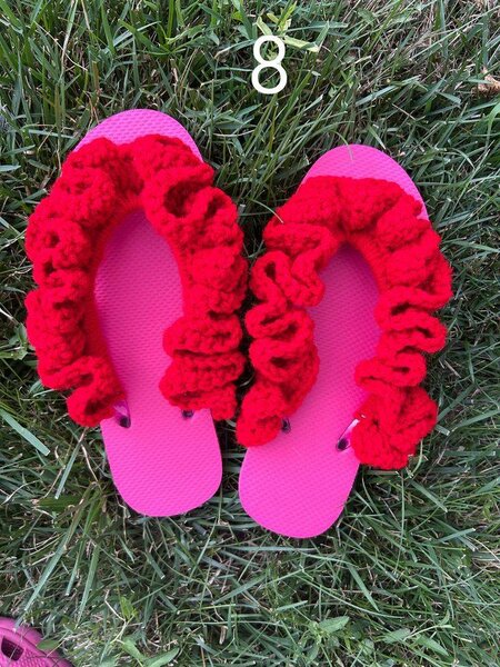 Tongs crochet uniques