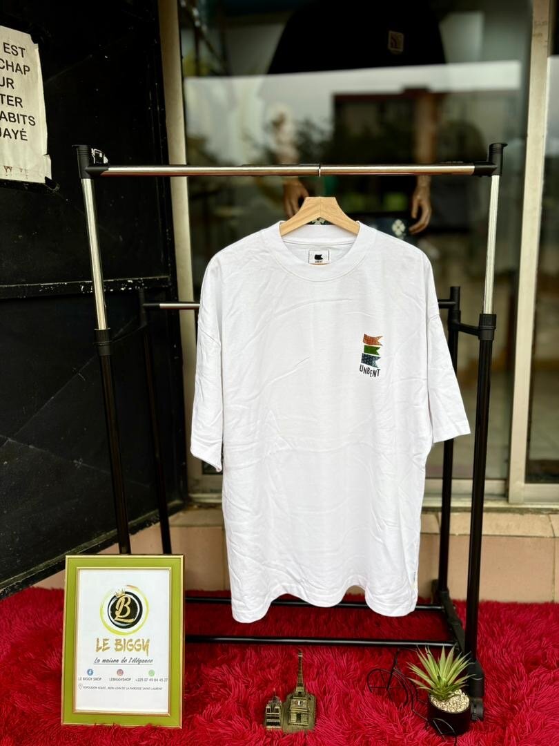 T-shirt blanc graphique unisexe